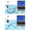 Manhattan divu USB-C uz USB-C uzlādes kabelis, 100 W, 2 m, vīriešu dzimuma uz diviem vīriešu dzimuma, viedais strāvas sadalītāja kabelis, uzlādē divas ierīces no viena USB-C PD porta, nodrošina līdz 100 W vienai uzlādei un līdz 70 W + 28 W divu ierīču uzlādei, pīts apvalks, alumīnija savienotāja korpuss, melns