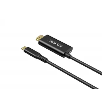 VivoLink USB-C uz HDMI kabelis ar 100W barošanas piegādi, modelis PROUSBCHDMIMM2-CHARGE