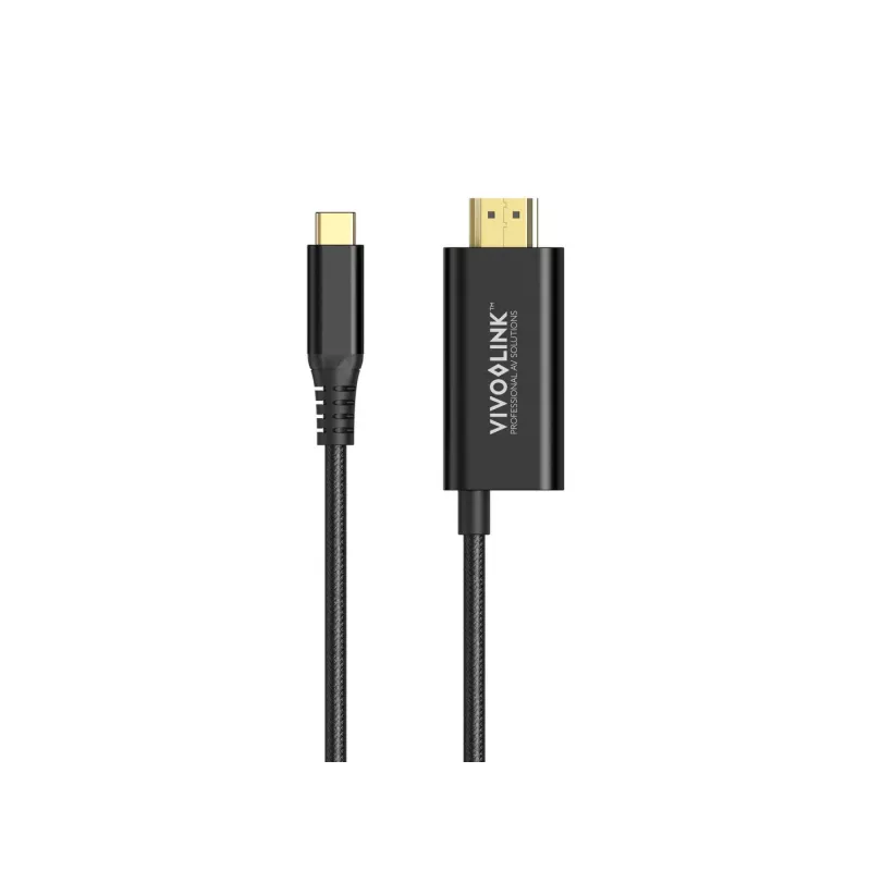 VivoLink USB-C uz HDMI kabelis ar 100W barošanas piegādi, modelis PROUSBCHDMIMM2-CHARGE