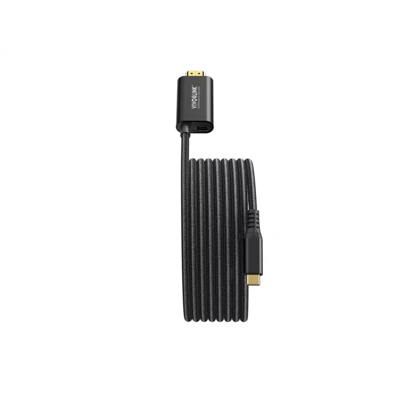 VivoLink USB-C uz HDMI kabelis ar 100W barošanas piegādi, modelis PROUSBCHDMIMM2-CHARGE