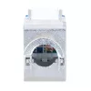 Intellinet Cat6a 10G ekranēta bezinstrumentu plānā Keystone ligzda, plakana, zila, RJ-45, IDC, sievišķā, zelts