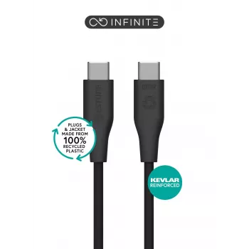 eSTUFF ES604280 USB kabelis USB 2.0 2 m USB C Melns