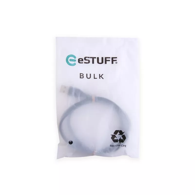 eSTUFF ES605180-BULK USB kabelis USB 2.0 1 m USB C USB A Melns