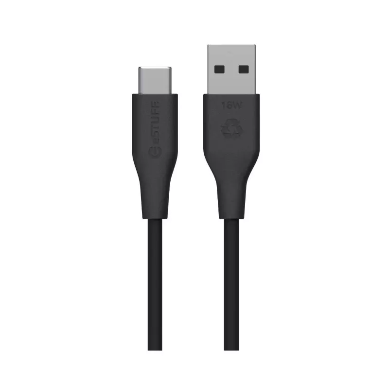 eSTUFF ES605180-BULK USB kabelis USB 2.0 1 m USB C USB A Melns