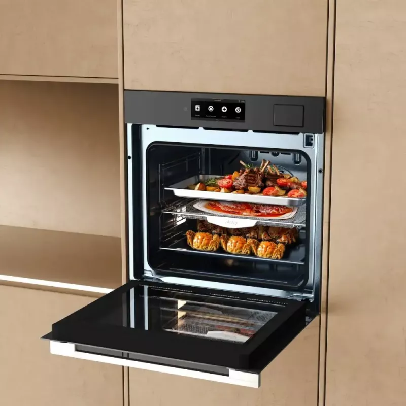 Iebūvējamā cepeškrāsns Dreame OZ60 Pro Combi — 81 L, 60 cm, melna, energoefektivitātes klase A++