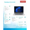 Lenovo ThinkBook 16 G9 21UT0077PB klēpjdators, Windows 11 Pro, Intel (nav norādīts), 16,0 collu WQXGA, 16 GB RAM, 512 GB SSD, Arctic pelēka