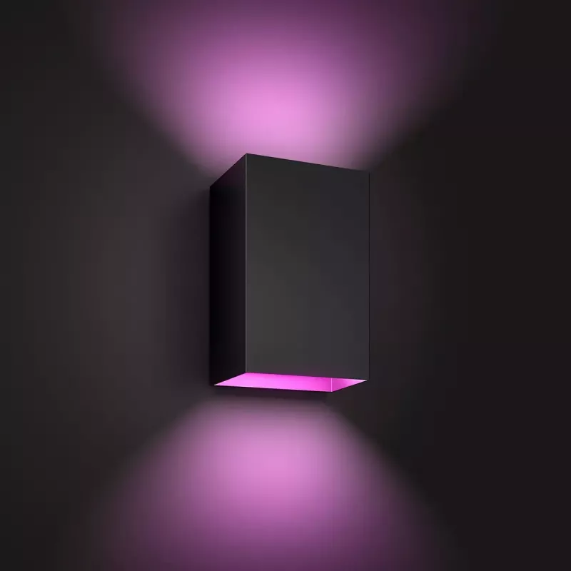 Āra sienas apgaismojums Philips Hue balta and colour ambience Resonate LED melns