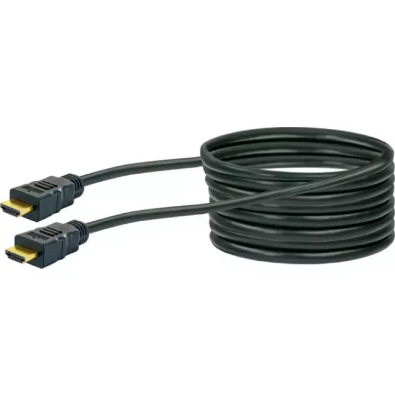 HDMI kabelis SCHWAIGER HDM100 013 — 10 m, HDMI Type A tēviņš–tēviņš, apzeltīti kontakti, melns