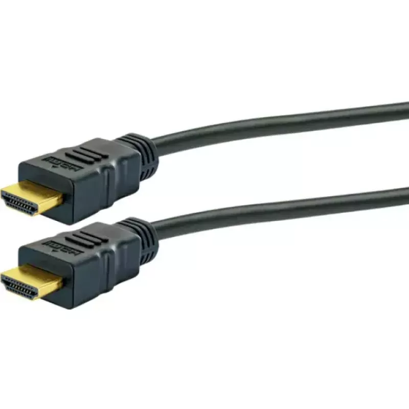 HDMI kabelis SCHWAIGER HDM100 013 — 10 m, HDMI Type A tēviņš–tēviņš, apzeltīti kontakti, melns