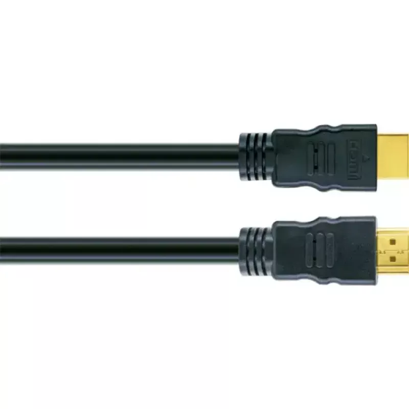 HDMI kabelis SCHWAIGER HDM100 013 — 10 m, HDMI Type A tēviņš–tēviņš, apzeltīti kontakti, melns