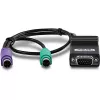PS/2 kabelis Trendnet TK-CAT5P 0,4 m 2x 6-pin Mini-DIN melns