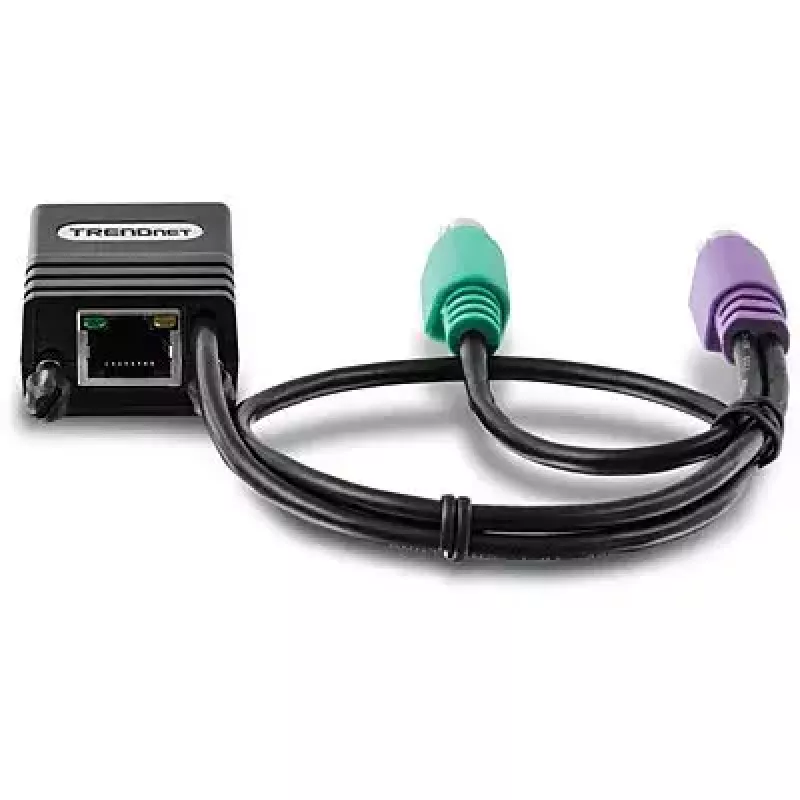 PS/2 kabelis Trendnet TK-CAT5P 0,4 m 2x 6-pin Mini-DIN melns