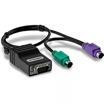 PS/2 kabelis Trendnet TK-CAT5P 0,4 m 2x 6-pin Mini-DIN melns