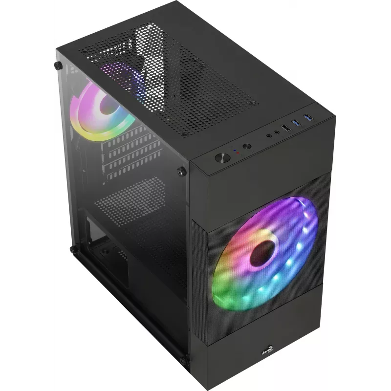 PC korpuss Aerocool Atomic Lite Mini Tower Melns