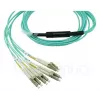 Optiskās šķiedras kabelis BlueOptics 9380014-10M MPO uz 4x LC, 10 m, OM3, akvamarīna