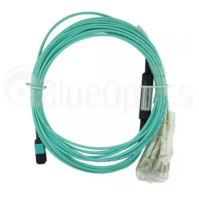 Optiskās šķiedras kabelis BlueOptics MTP-4LC-M10M 10 m OM3 MTP uz 4×LC pilnais duplekss