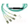 Optiskās šķiedras kabelis BlueOptics OCTCABLE10M-SR 10 m OM3 MPO uz 4×LC Aqua