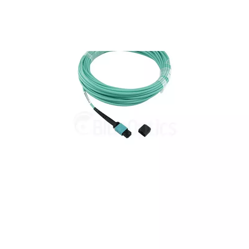 Optiskās šķiedras kabelis BlueOptics SFP5141EU10MKB 10 m OM3 MPO uz 4×LC akvamarīna krāsā