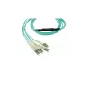 Optiskās šķiedras kabelis BlueOptics SFP5141EU10MKB 10 m OM3 MPO uz 4×LC akvamarīna krāsā