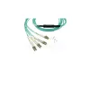 Optiskās šķiedras kabelis BlueOptics SFP5141EU10MKB 10 m OM3 MPO uz 4×LC akvamarīna krāsā
