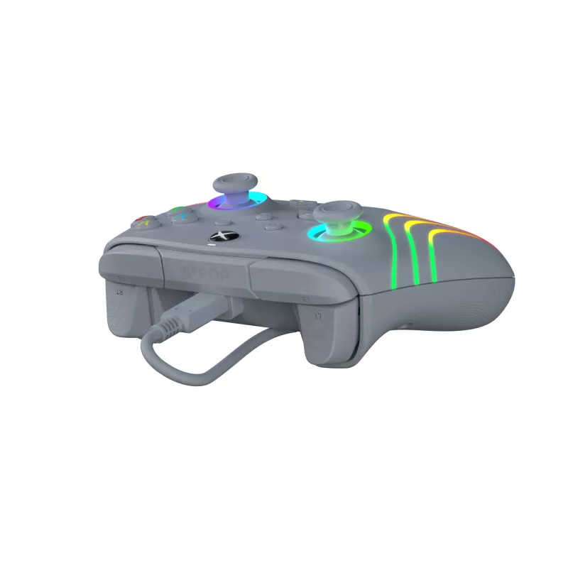 PDP Afterglow Wave pelēka USB Gamepad analogais/digitālais dators, Xbox One, Xbox Series S, Xbox Series X
