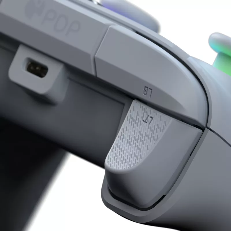 PDP Afterglow Wave pelēka USB Gamepad analogais/digitālais dators, Xbox One, Xbox Series S, Xbox Series X