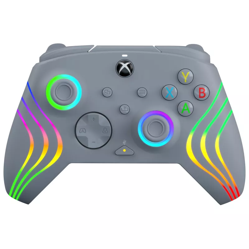 PDP Afterglow Wave pelēka USB Gamepad analogais/digitālais dators, Xbox One, Xbox Series S, Xbox Series X