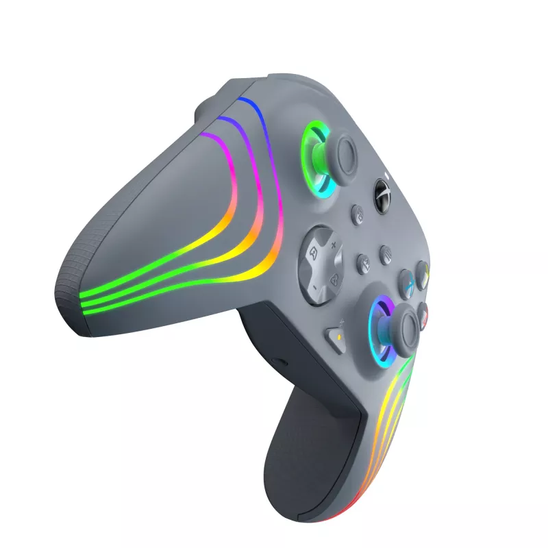 PDP Afterglow Wave pelēka USB Gamepad analogais/digitālais dators, Xbox One, Xbox Series S, Xbox Series X