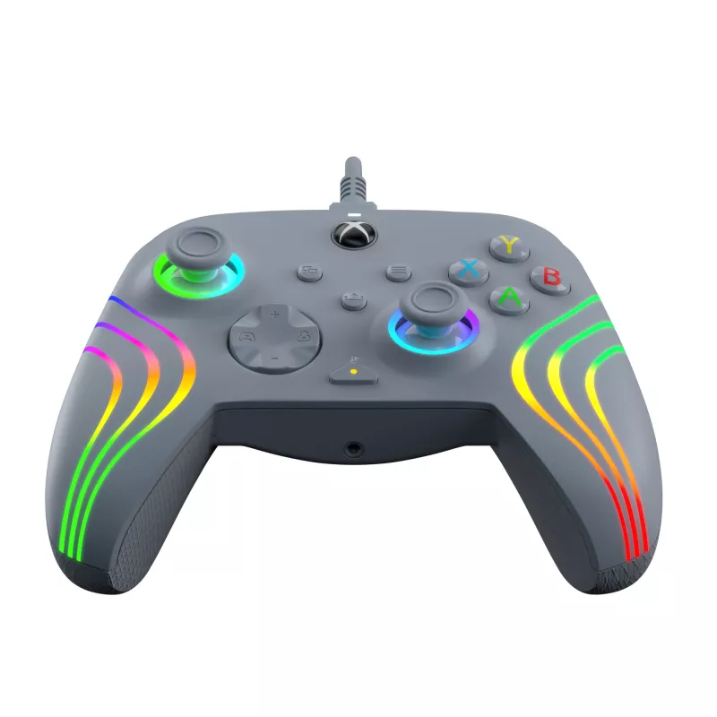 PDP Afterglow Wave pelēka USB Gamepad analogais/digitālais dators, Xbox One, Xbox Series S, Xbox Series X
