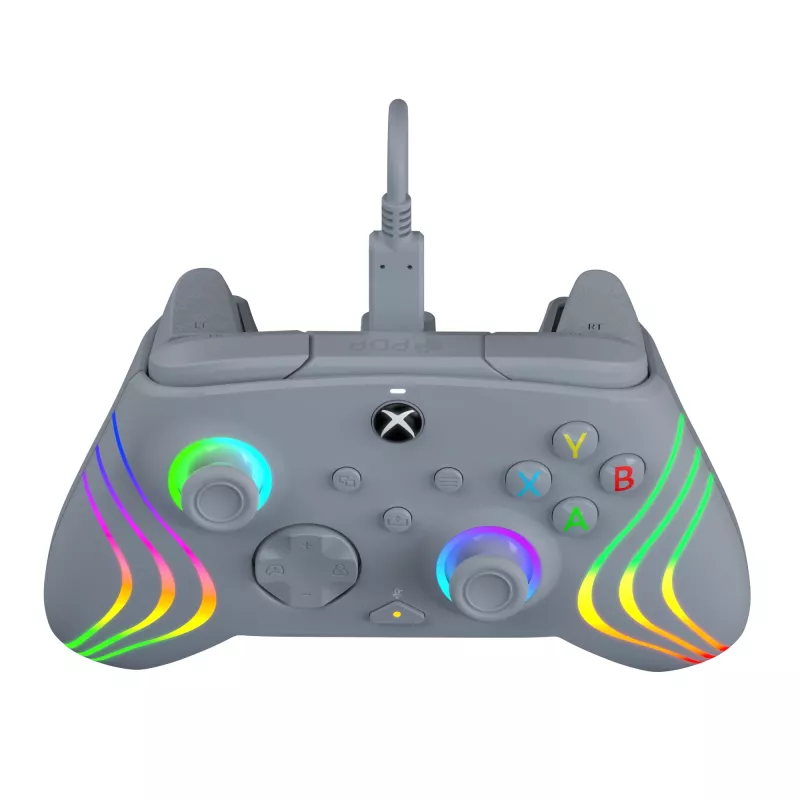 PDP Afterglow Wave pelēka USB Gamepad analogais/digitālais dators, Xbox One, Xbox Series S, Xbox Series X