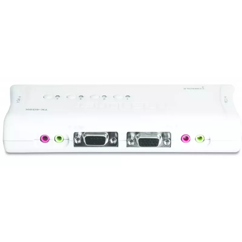 KVM slēdzis Trendnet TK-409K USB VGA 2048x1536 1.6 m vadu zils