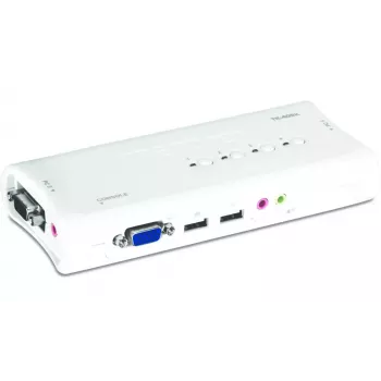 KVM slēdzis Trendnet TK-409K USB VGA 2048x1536 1.6 m vadu zils