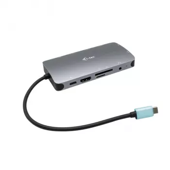i-tec Metal USB-C Nano Dock HDMI/VGA ar LAN + Universal Charger 77 W