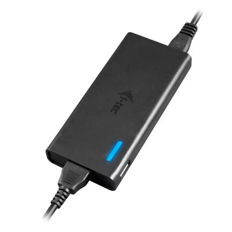 i-tec Metal USB-C Nano Dock HDMI/VGA ar LAN + Universal Charger 77 W