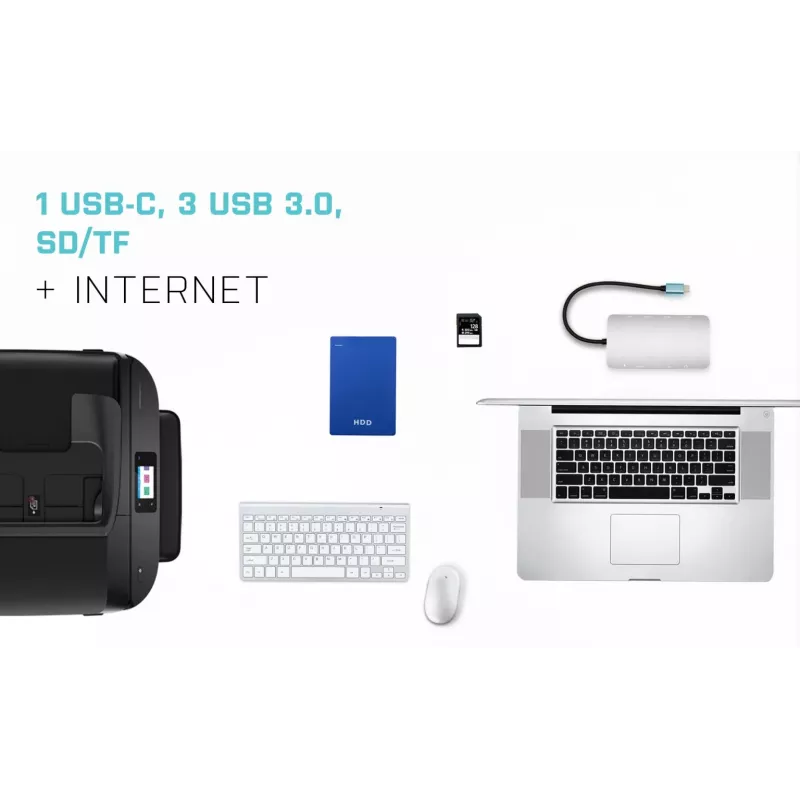 i-tec Metal USB-C Nano Dock HDMI/VGA ar LAN + Universal Charger 77 W