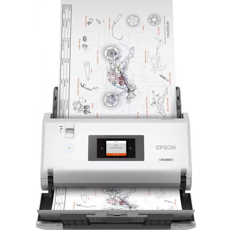 Epson WorkForce DS-32000 lapu padeves skeneris 600 x 600 DPI A3 balts