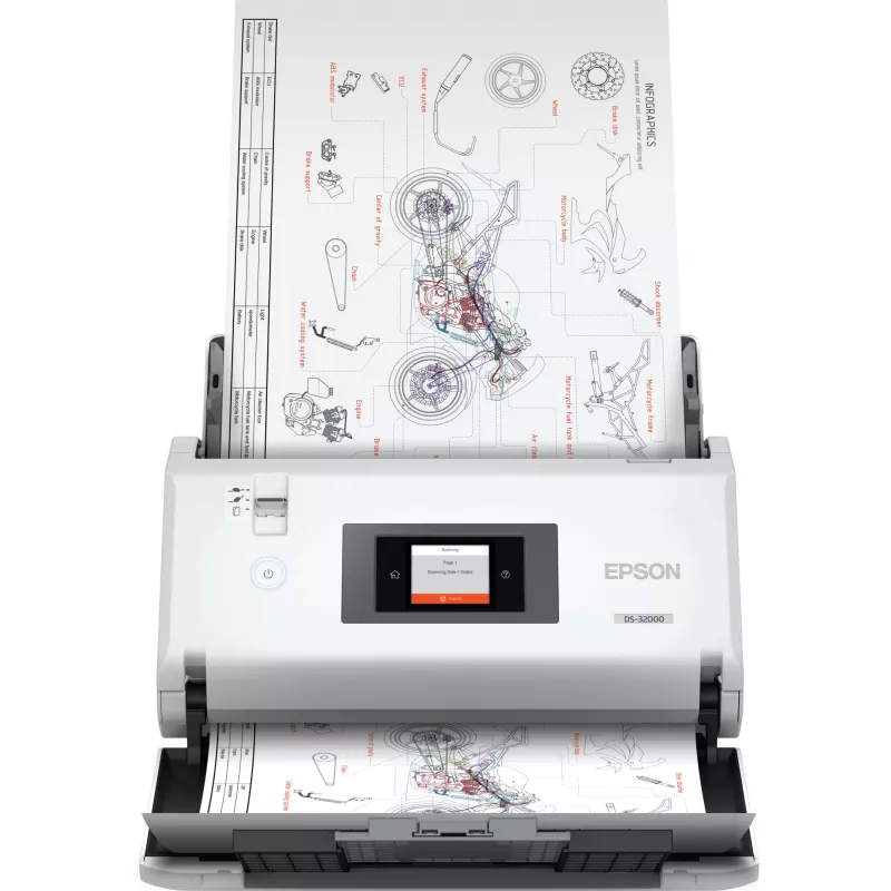 Epson WorkForce DS-32000 lapu padeves skeneris 600 x 600 DPI A3 balts