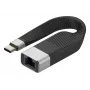 Techly ICOC USBC-RJ45 tīkla kabelis Melns 0.144 m