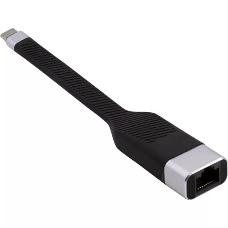 Techly ICOC USBC-RJ45 tīkla kabelis Melns 0.144 m