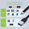 Techly ICOC USBC-RJ45 tīkla kabelis Melns 0.144 m