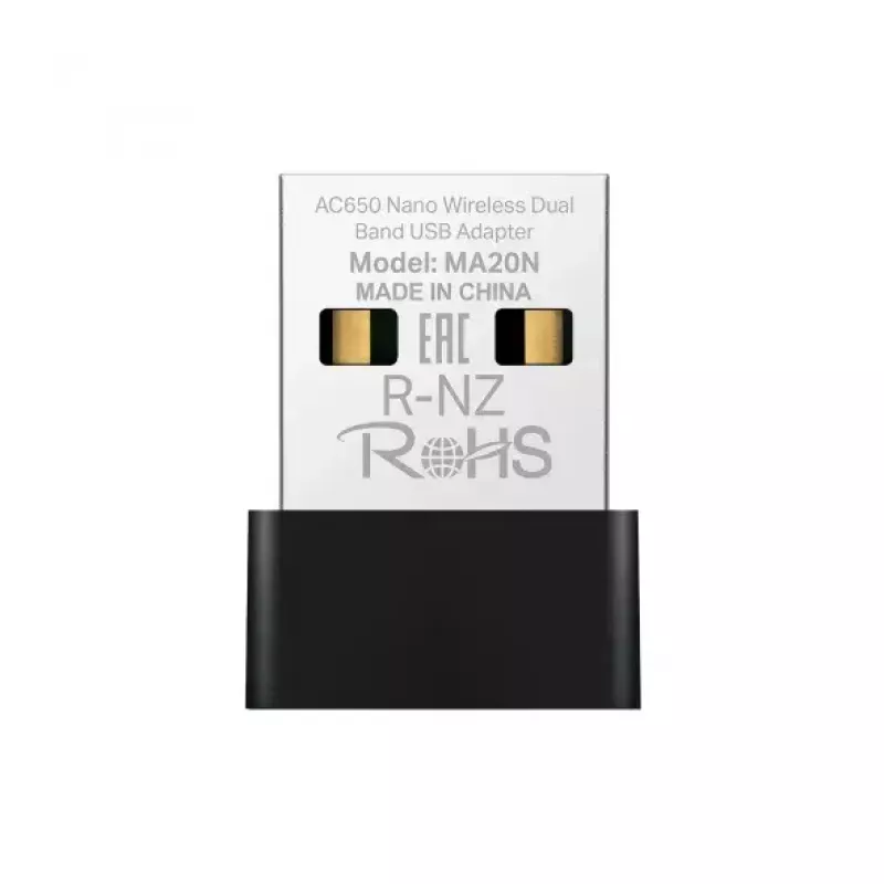 Bezvadu adapteris Mercusys MA20N USB Type-A Male Melns