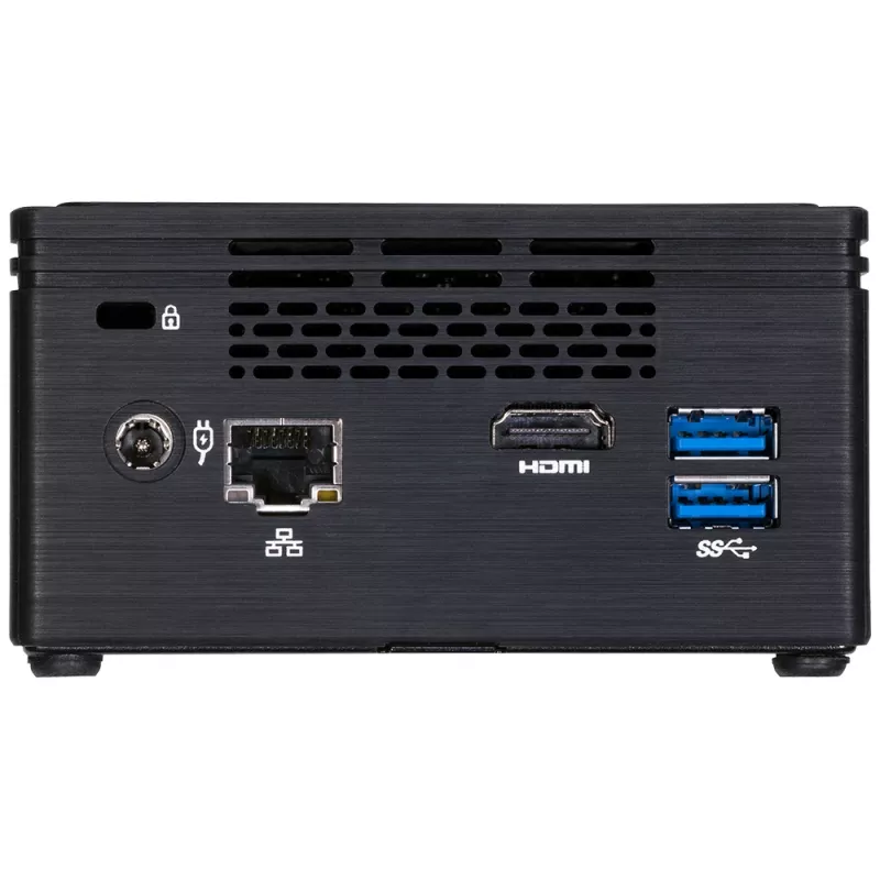 GIGABYTE GB-BPCE-3455 datora/darbstacijas barebone 0,69 l izmēra dators melns J3455 BGA 1296 1,5 GHz