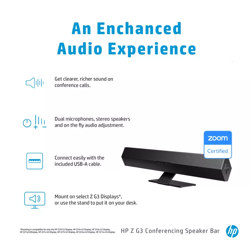 Z G3 soundbar konferenču sistēma, melna