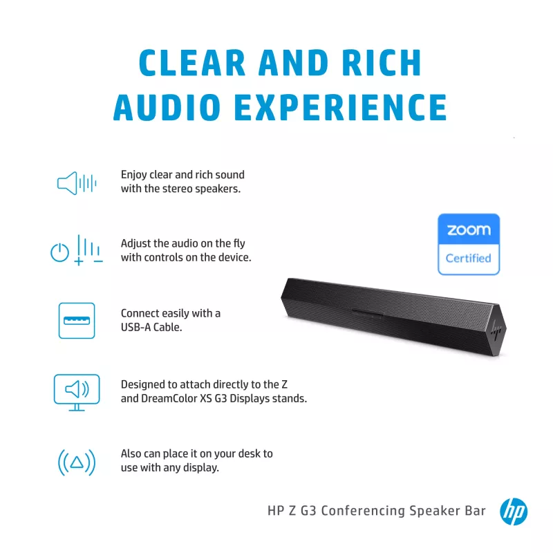 Z G3 soundbar konferenču sistēma, melna