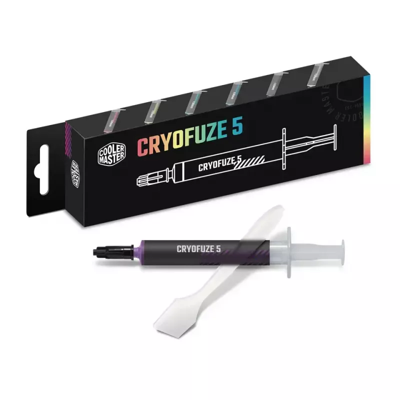 Termopasta Cooler Master Cryofuze 5 — dzeltena, maks. darba temperatūra 240°C, 1 gab.
