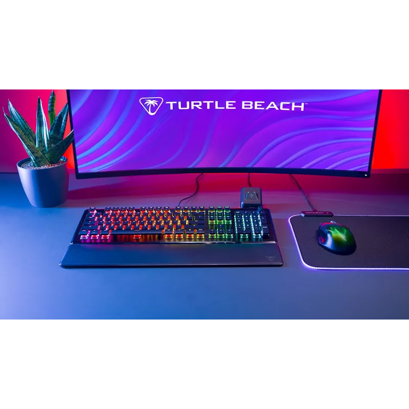 Turtle Beach Vulcan II klaviatūra Spēļu USB Vācu Melna