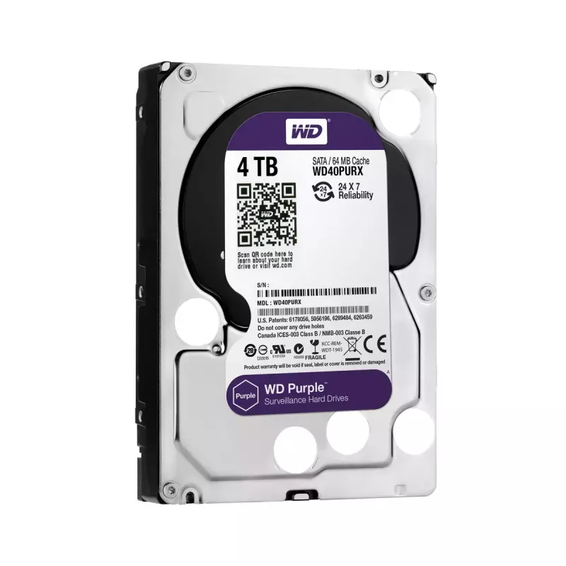 HDD Western Digital 4TB 3.5 collu SATA III disks WD40PURX