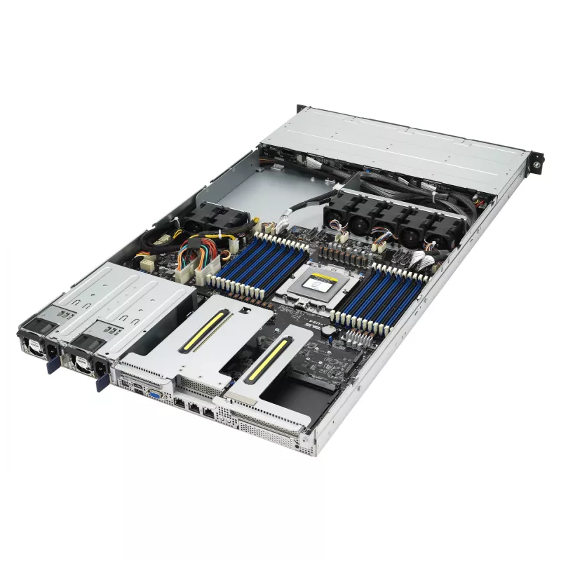ASUS RS500A-E12-RS4U Socket SP5 Rack (1U) Melns, Sudrabs