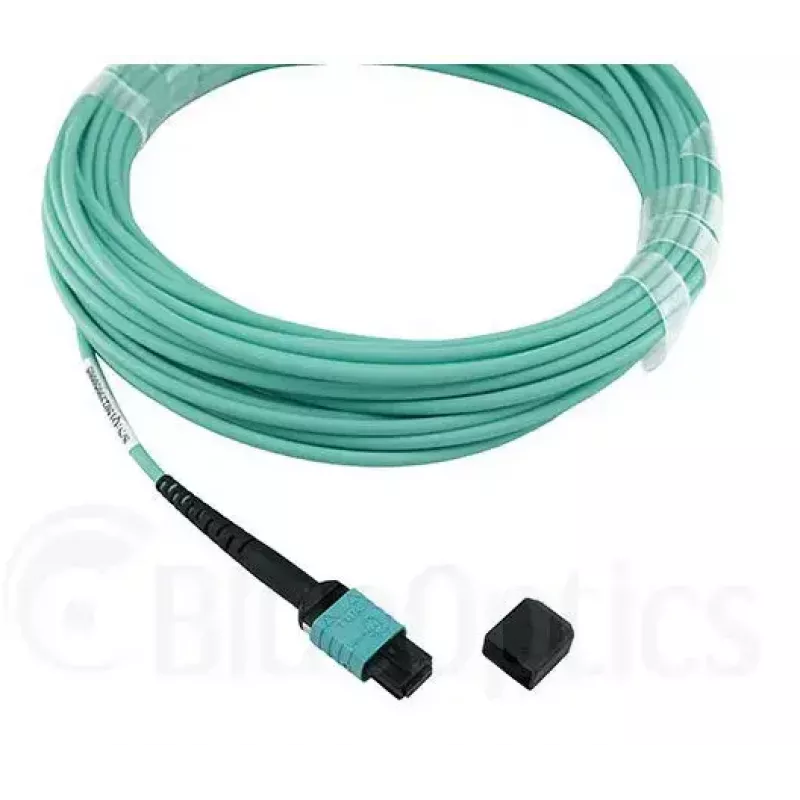 Optiskās šķiedras kabelis BlueOptics MC6709309-010-BO 10 m OM3 MPO uz 4×LC (50 µm) akvamarīns