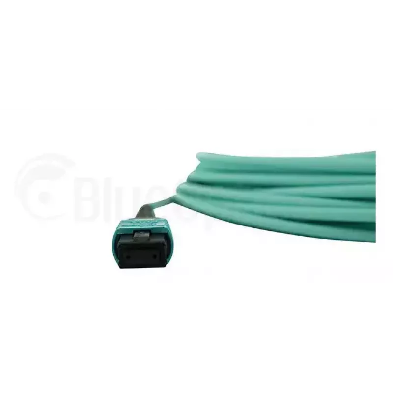 Optiskās šķiedras kabelis BlueOptics MC6709309-010-BO 10 m OM3 MPO uz 4×LC (50 µm) akvamarīns